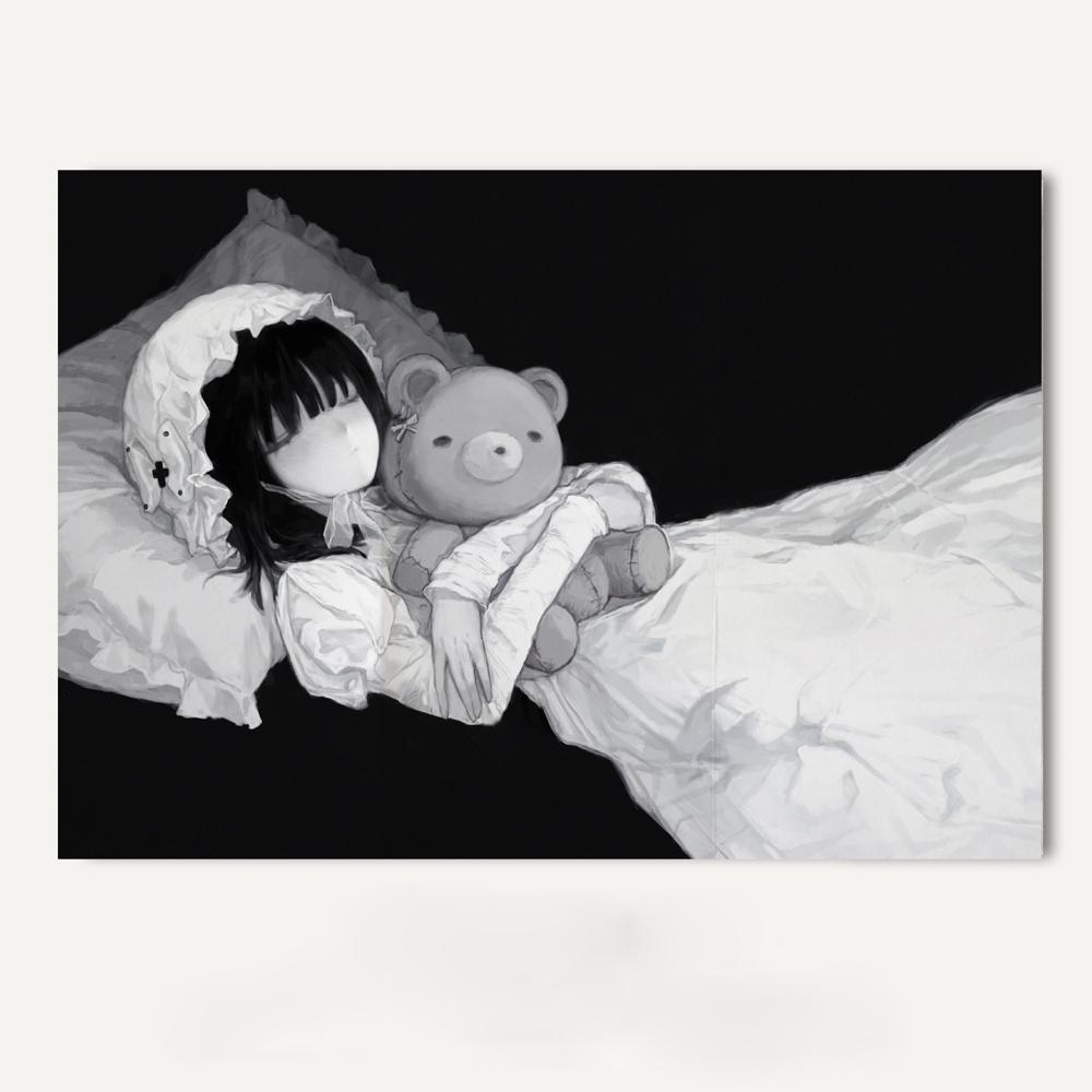 

Cute Girl Anime Flannel Tapestry Wall Hanging for Bedroom Dorm Bedside Decorative Background Cloth for Room Decoration 74x94cm(29x37in)