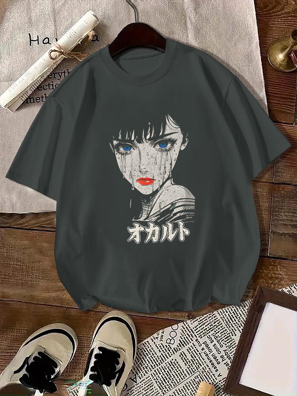 

The Y2K Bug Womens Tshirt Features A Unique Artistic Design and Retro Style for Spring and Summer Fashion 4XL