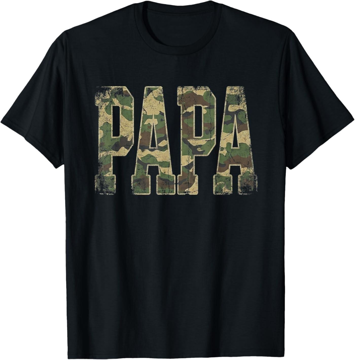 Retro Camo Dad Camouflage Dad Fathers Day T- Unisex T-Shirt XXL