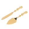 Cake Cutting Set European Golden Ergonomic Rose Handle Comfortable Grip Cake Pie Pastry Server Set