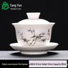 Mutton Fat Jade White Porcelain Gaiwan Tea Cup
