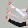 Long Cotton Fingerless Gloves Sunproof Arm Sleeves for Women Outdoor Activity Sun Protections and Comfortable Armwear