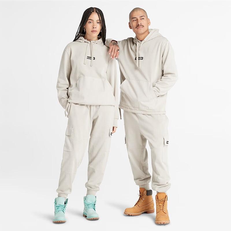 Timberland Solid Color Multi-Pocket Loose Fit Mid-Rise Cargo Pants Unisex pants Sand A6JT5-CY2