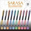 Zebra Sarasa Clip Gel Ballpoint Deco Pen, 0.5mm, Shine, 10-Color Set, N, JJ15-10C-SH-N