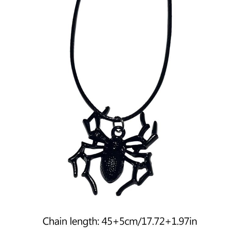 Halloween Cross Moth Charm Clavicle Chain Hip Hop Jewelry for Women Girl Party