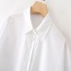 2024 Women's New French Style Temperament Casual All-Matching Loose Short Sleeve Poplin White Shirt 4786056 251