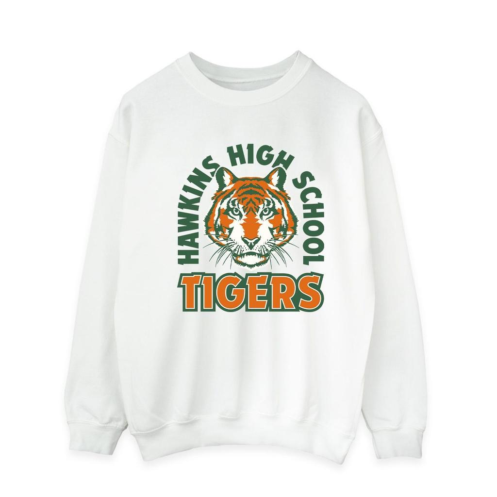 Netflix Mens Stranger Things Hawkins Arch Tiger Sweatshirt