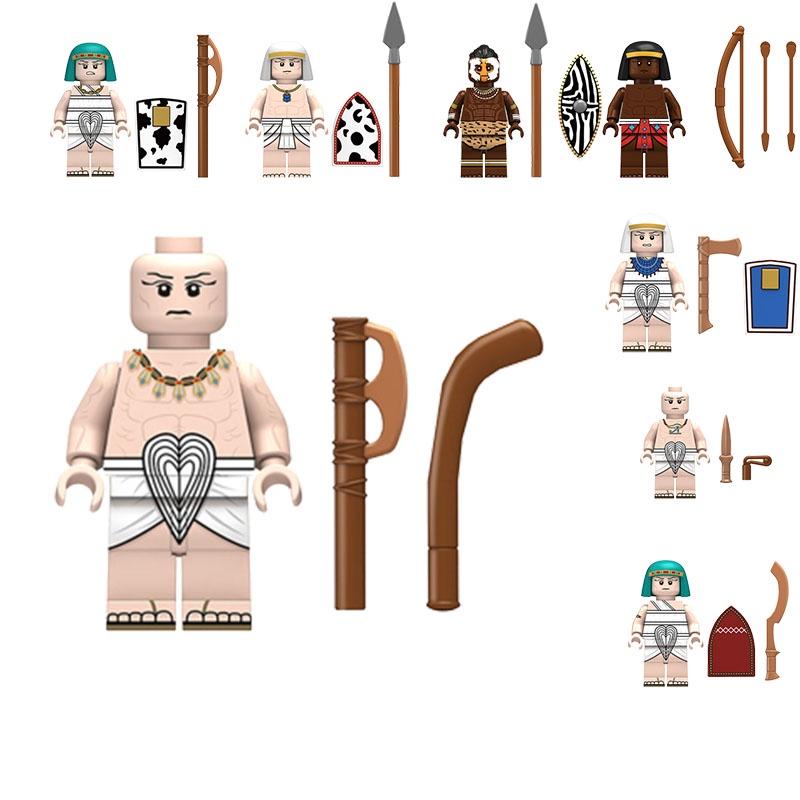 Children's Assembly Toy Intelligent And Educational Egyptian Spear Infantry Pharaoh Guard Building Blocks