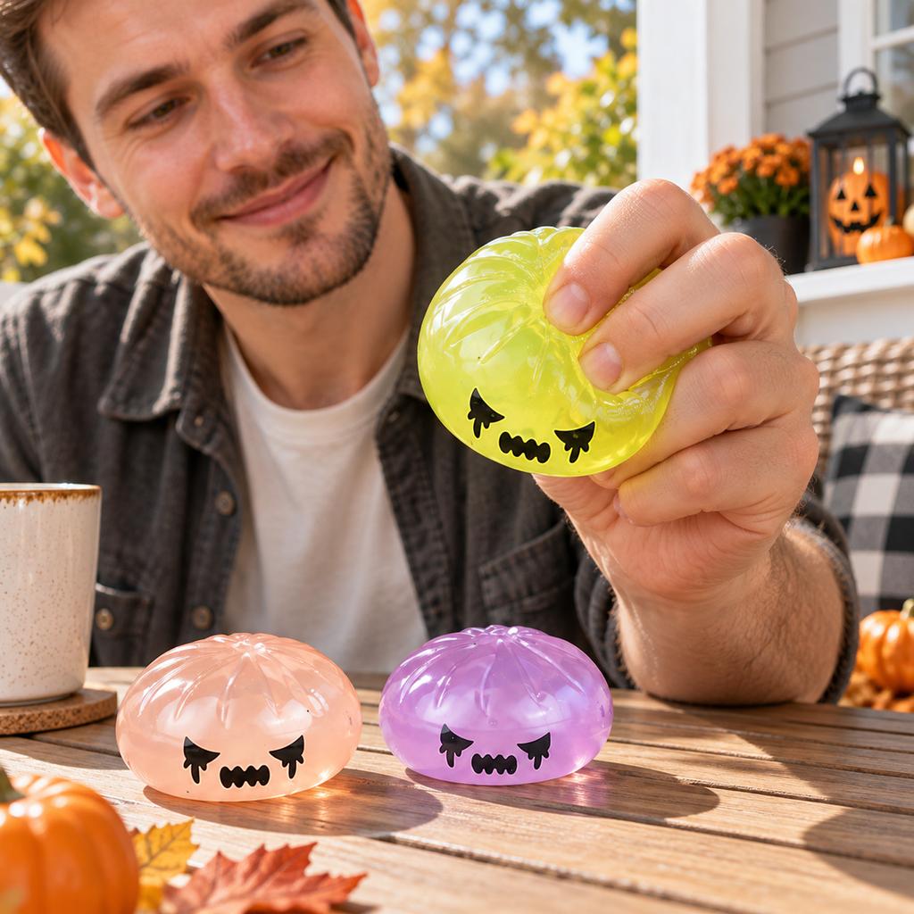 8.5 Halloween Face Bun Toy, Toy, Random One