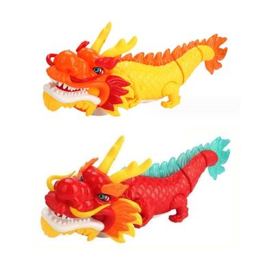 LED Flashing Dancing Dragon Toy for Children Universal Wheel Electric Swinging Dragon Dance Music Toy Kids Festival Gift