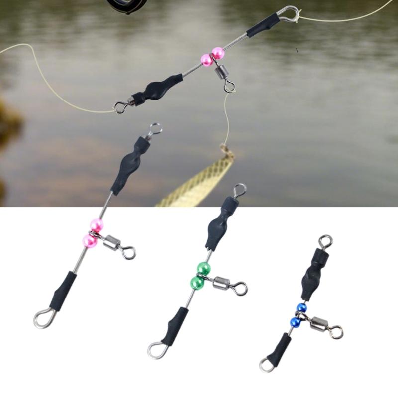 Bearing Swivels Connector Fast Hook Smooth Swivels Fishing Connectors with Beads for Anglers Easy To Use Fishing Tackle