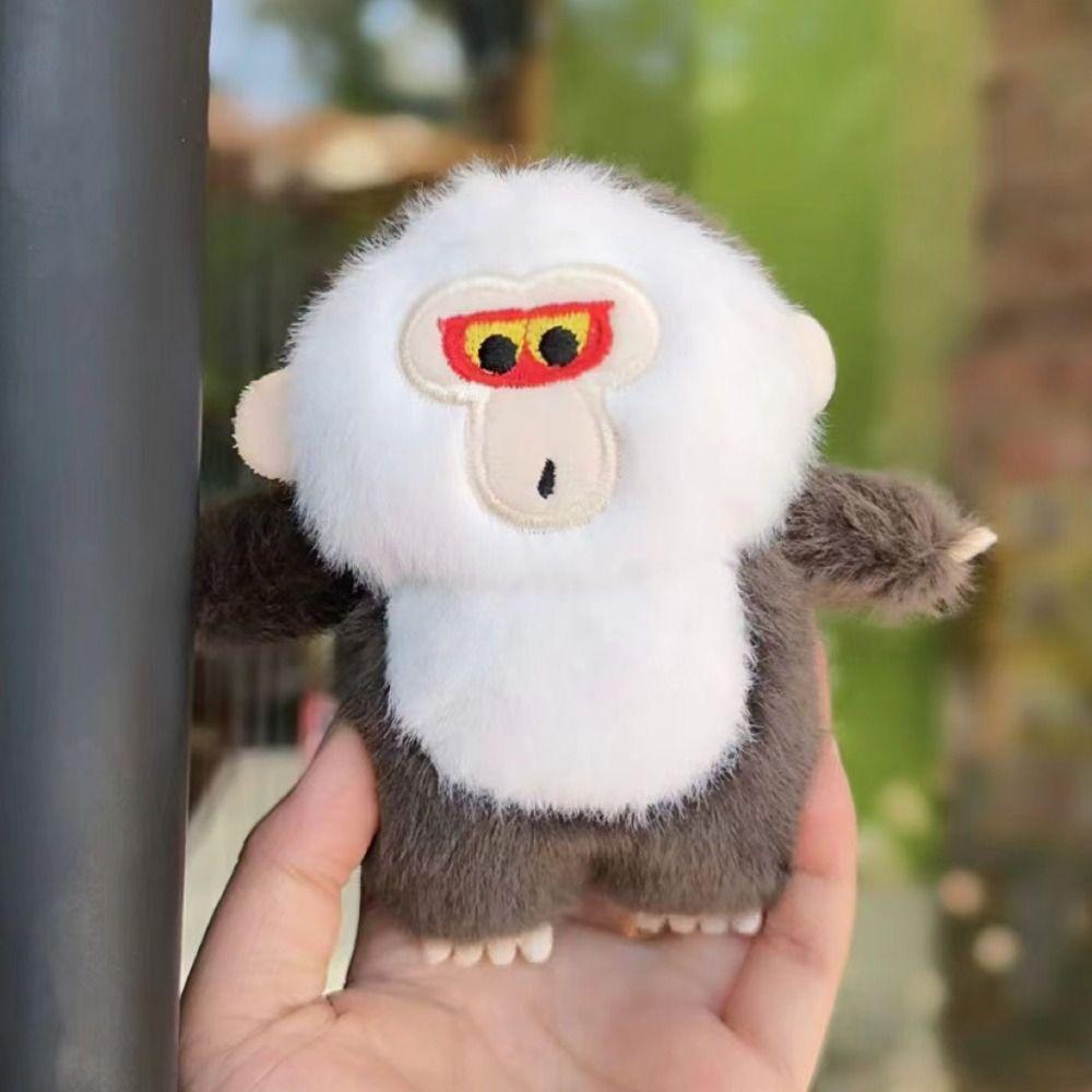 Plush Doll White-Faced Monkey Plush Toy Stuffed Animals Monkey Car Pendant  Car Trinket