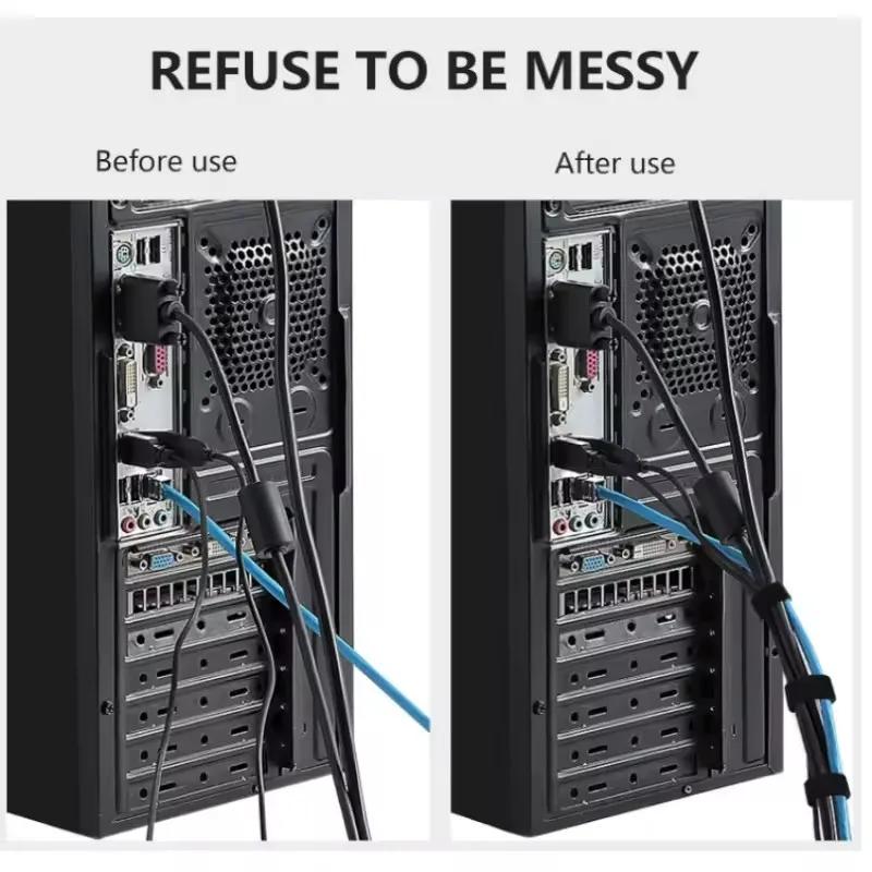 USB Cable Organizer Wire Winder Tape Cable Management Earphone Mouse Cord Ties Protector Home Car Office Desk Cable Felt Ties