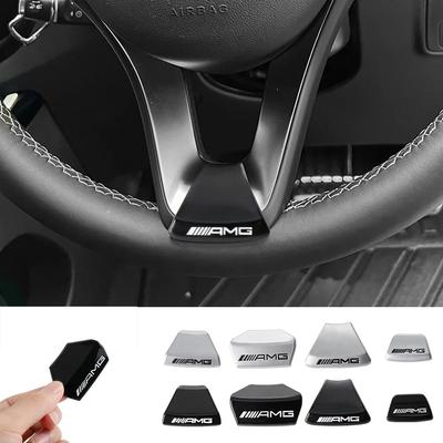ABS Logo Emblème AMG Autocollant de Volant de Voiture Pour Mercedes Benz AMG W203 W204 W205 W176 W211 W212 W213 GLA GLC Accessoires Auto