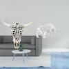 Tribal Bull Head Wall Decor Sculpture Ornament Modern Resin Figurine Art for Office Farmhouse