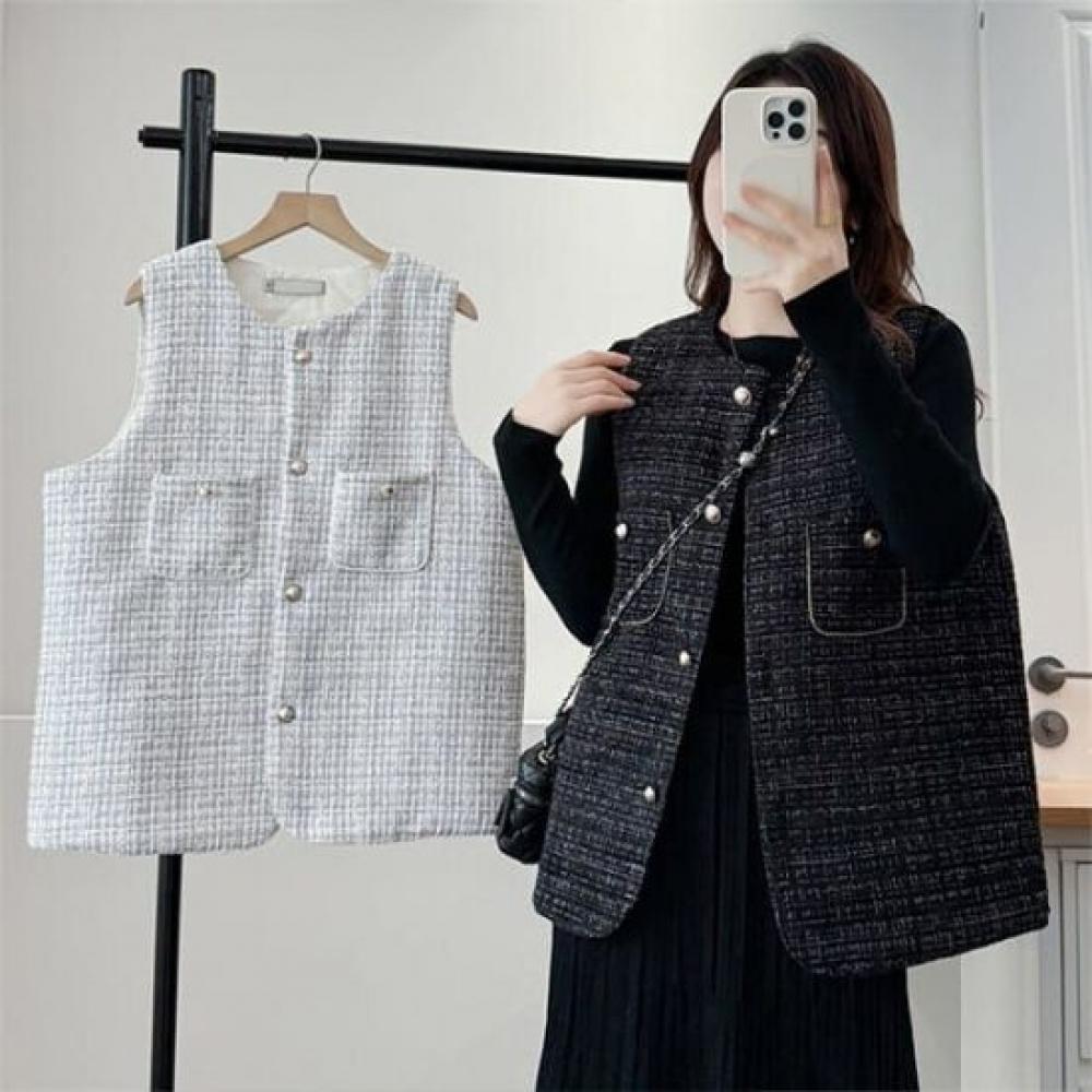 Navava Classic Tweed Button Vest Nc480