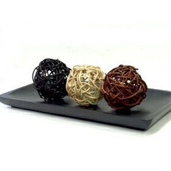 Rattan Ball (3 Color Variations) Asian Goods Bali Object Interior Bali-style Natural Ethnic