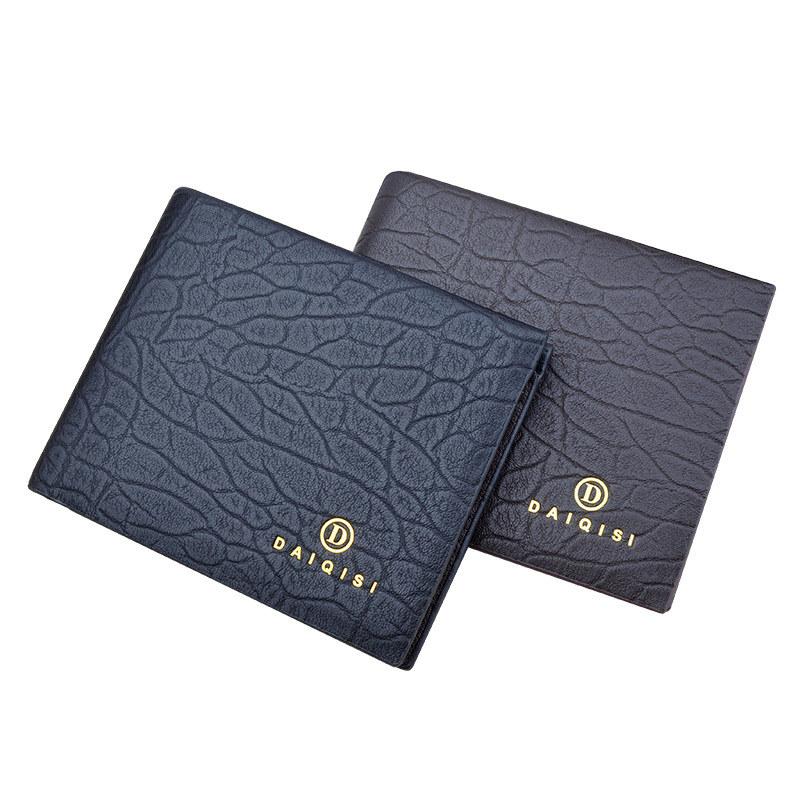 Menn Mote Korte lommebøker Vintage Design Kunstskinn Bifold Lommebok Kortholder Veske