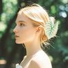 Elegant Hair Clips with Leaf Design Eco-friendly Acetate Material