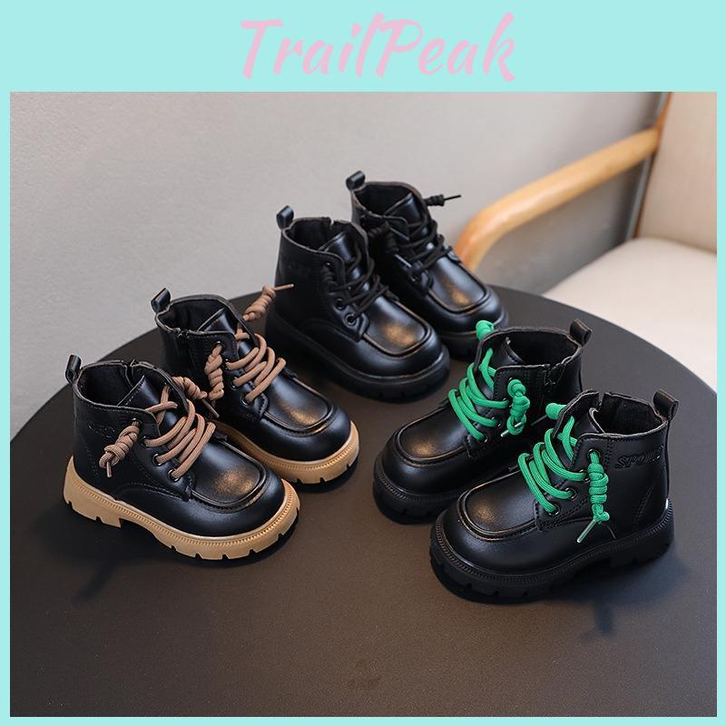 New Girls Winter And Autumn British Style Single Boots Boys Martin Boots Childrens Side Zipper Short Boots Single Boots