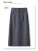 Petite Women's High-Waisted Midi Skirt - 2025 Spring/Autumn Straight Suit Bodycon Style