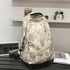 Fashionable College Backpack With Tie Dye And Letter Printing Design Teens For