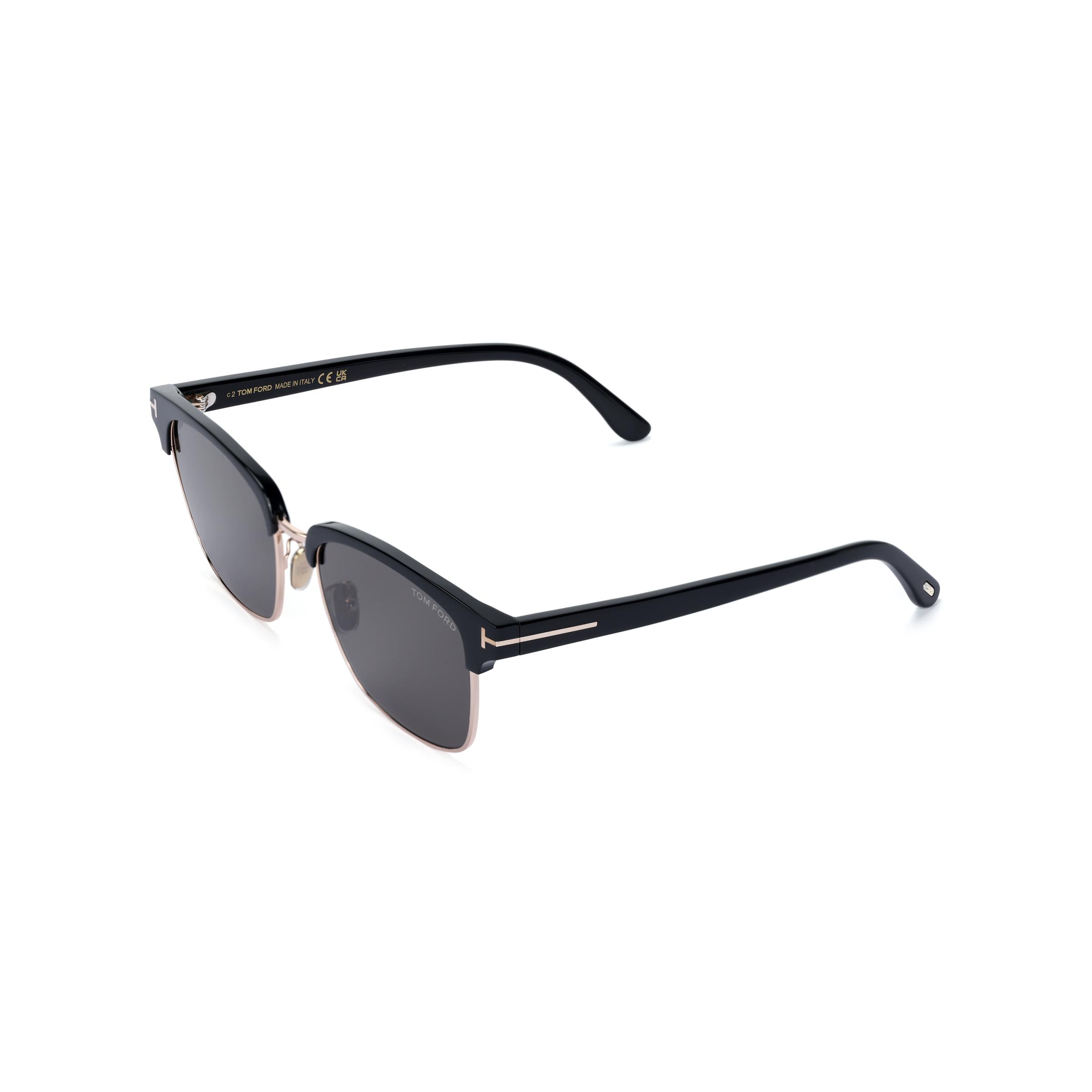 TF Frame Logo Detail Irregular Shape Sunglasses Unisex sunglasses Black TF1139K5601A F,Black