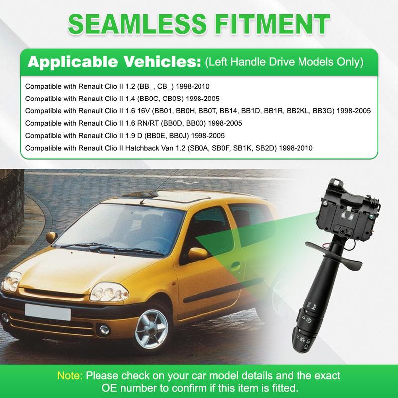 7701045280 For Renault Clio II 1998-2010 13 P Turn Signal Head Light Stalk Steering Switch Left Handle Drive