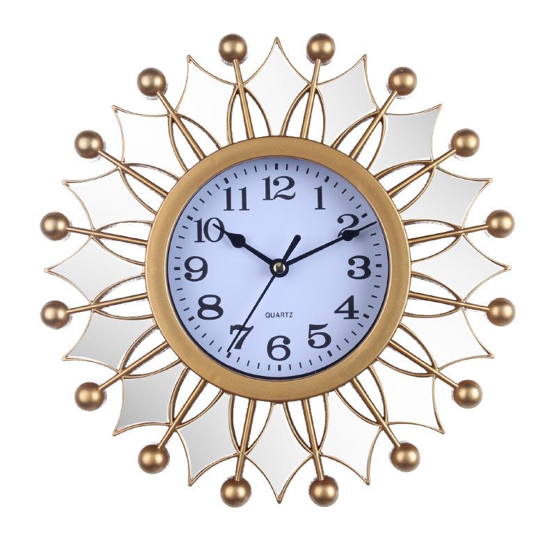 Clock Wall Clock Living Room Creative North Clock Bedroom Modern Simple Pastoral Home Silent Quartz Clock