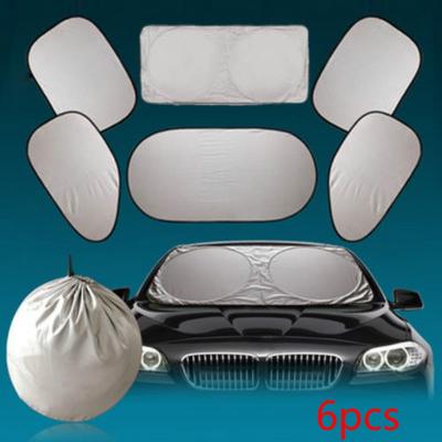 Nuovo 6 pezzi finestrino per auto parasole pieghevole parabrezza scudo completo visiera copertura