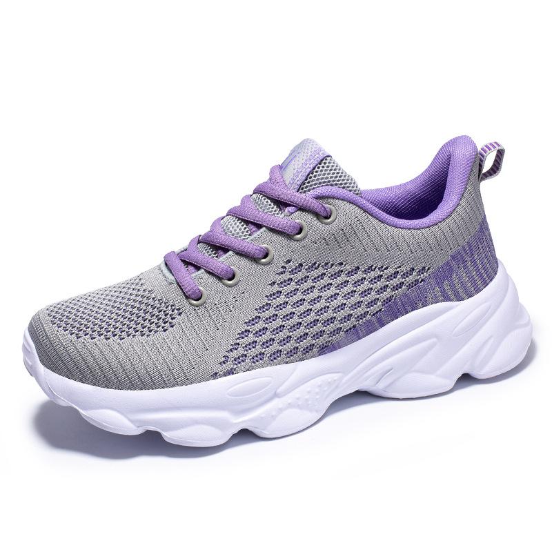 

Women s shoes new fly-woven mesh breathable sports and leisure single shoes lightweight soft-soled running shoes student mesh shoes 40 фиолетовый