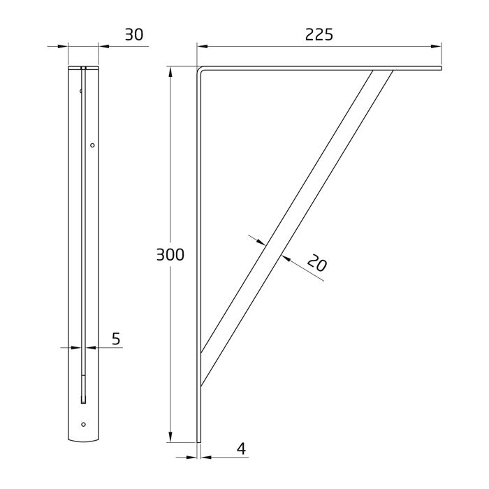 AMIG | Console Renforcée 9 | 300 X 225 Mm | Acier | Noir