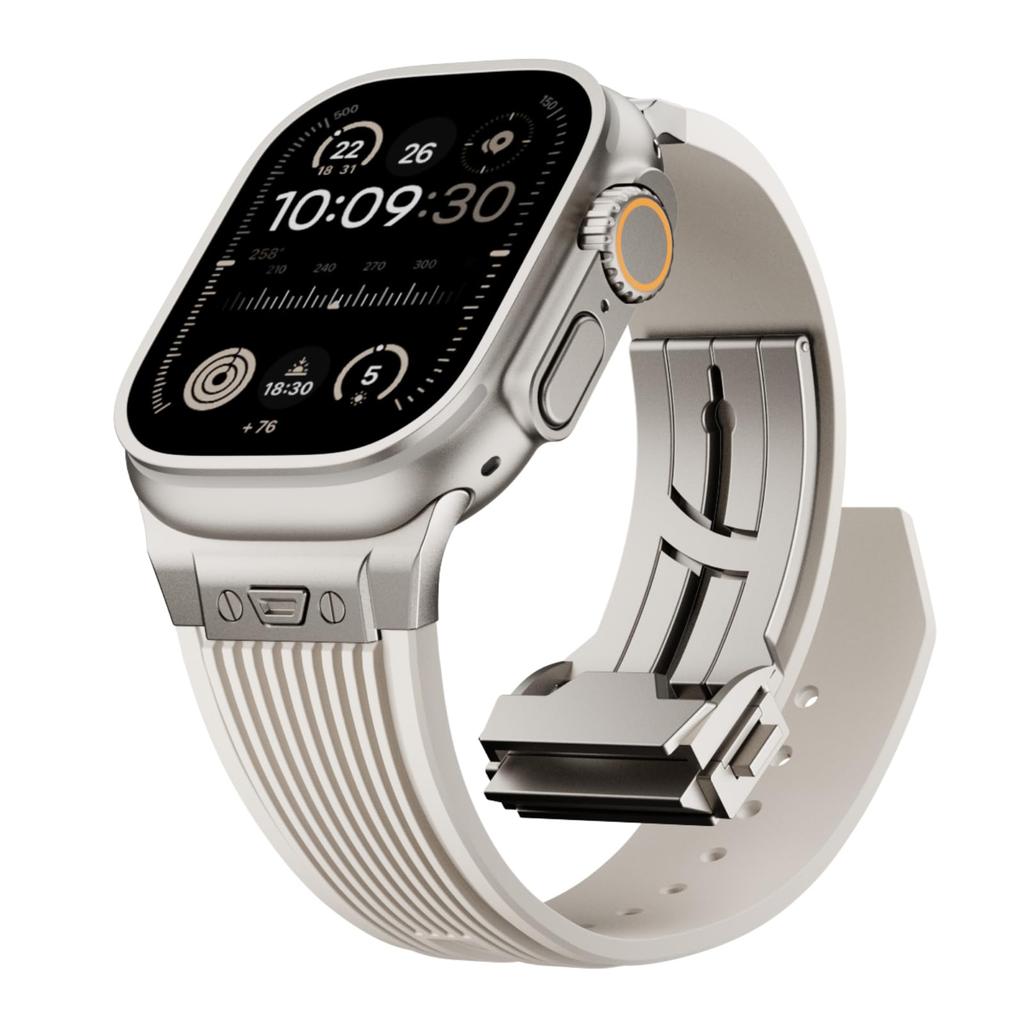 Luxury Strap for Apple Watch Band Ultra 3 49mm Series 11 10 46mm 9 8 7 45mm Sports Silicone Bracelet Belt Iwatch 6 SE 5 44mm