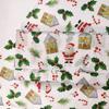 10 Feuilles/Paquet Père Noël Papier de Soie de Noël Canne à Sucre Bouquet Emballage de Fleurs Emballage Cadeau