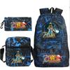 One Piece Anime Backpack Kids School Use Large Capacity Oxford Fabric Dual Shoulder Bag With Padded Straps