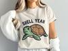 Shell Yeah PNG, Funny Turtle Png, Turtle Clipart, Digital Download, Cute Turtle Design, Sublimation Design, Cartoon Turtle Png