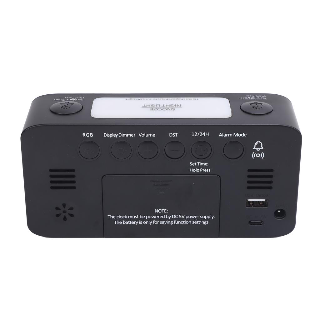 Bardzo głośny budzik z wibratorem pod łóżko Duży wyświetlacz LED Budzik wibrujący z kablem