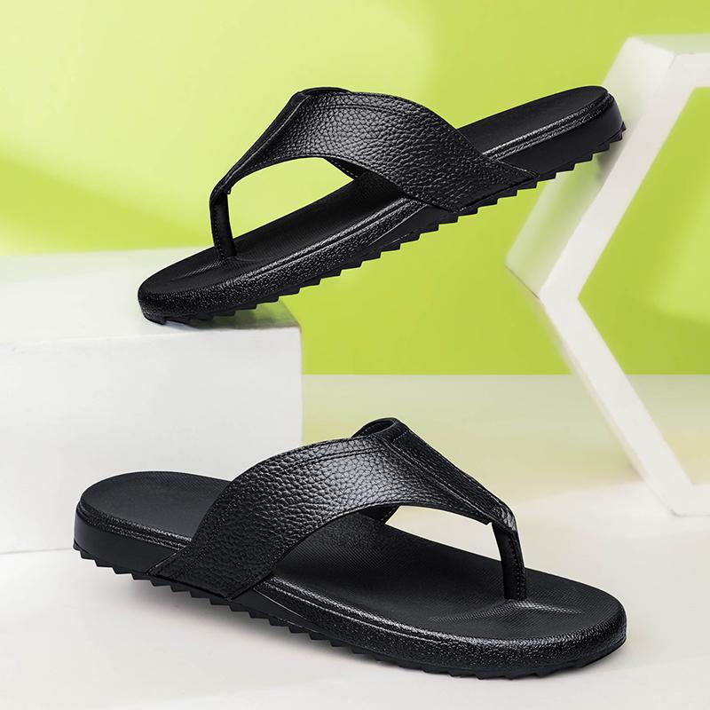 Fashion Hot Sale Stylish Men Flip-flopssummer Casual Shoes Half Drag Outdoor Walking Slippers Men Open Toe Flats   Leisure Walk Slides