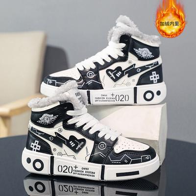 Hohe 22 Winter Neu Samt Verdickt Schnee Baumwolle Schuhe Student Sport Leder Oberfläche Lässig Board Schuhe