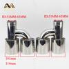 Car Accessories Stainless Steel H Type Double Outlet 101mm 114mm Straight Side Exhaust Pipe Tail Throat
