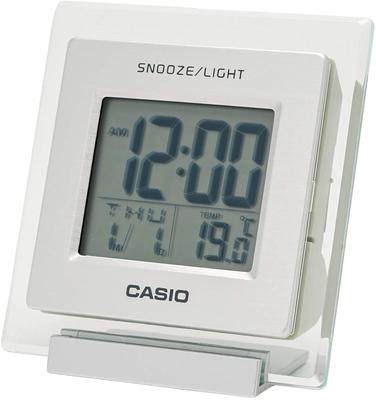 Budzik cyfrowy kalendarz temperatury wyświetlacz srebrny DQ-735-8JF