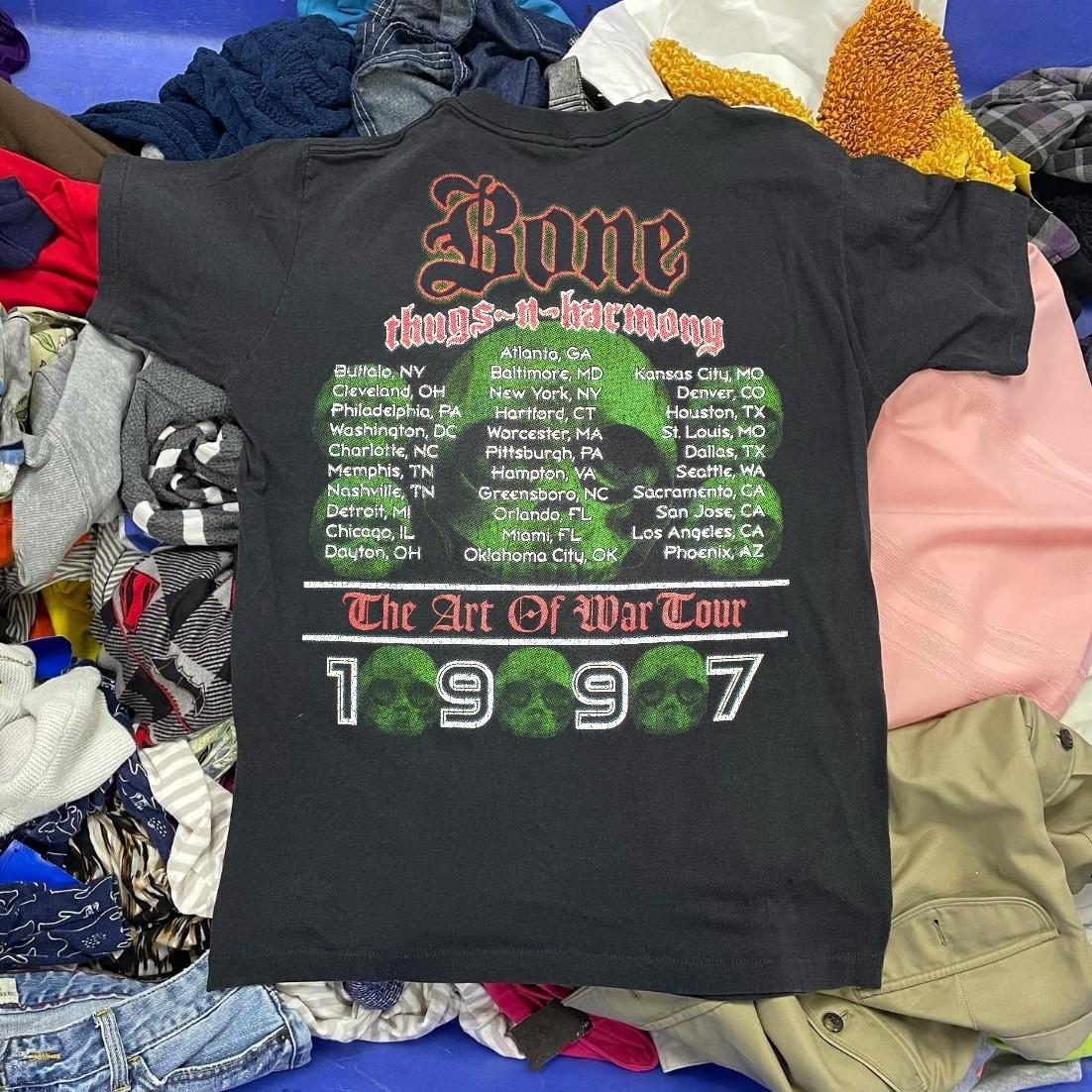1997 Bone Thugs N Harmony Art Of War Tour Aged T-Shirt Black M 4XL