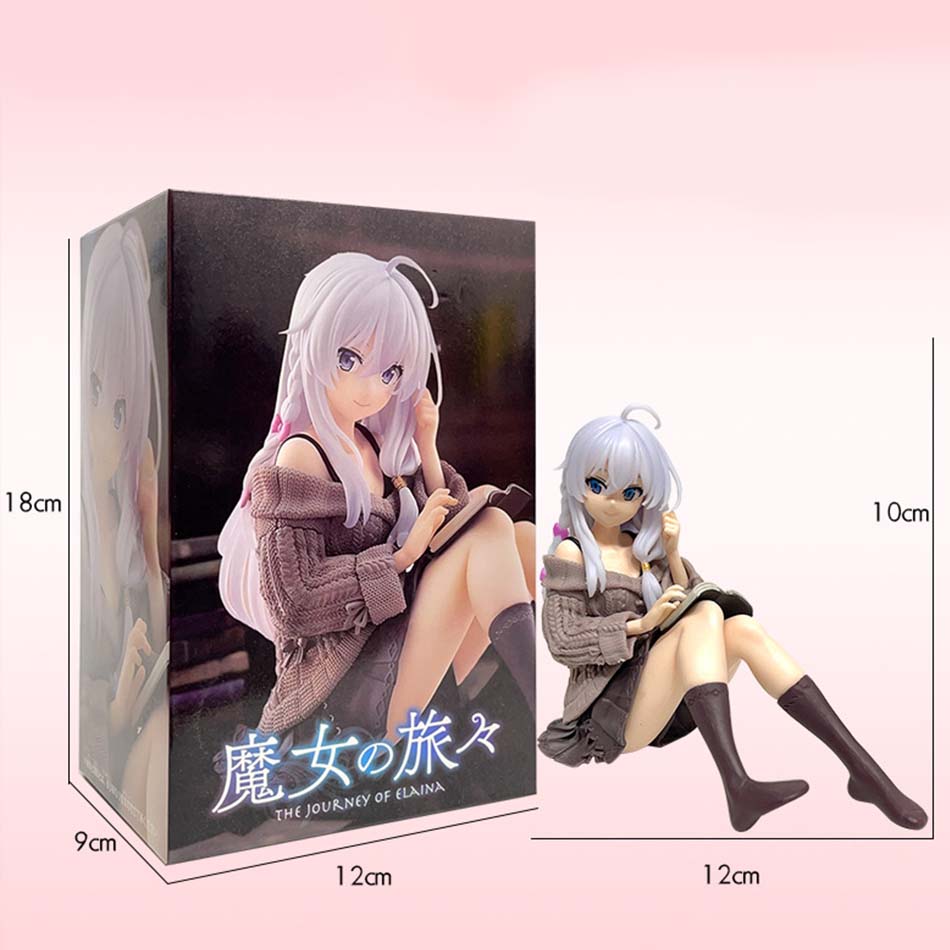 THE JOURNRY OF ELAINA Anime Figure Elaina Action Figures Desktop Cute Decorations Simple Style Kawaii Girl japanese Dolls 10cm