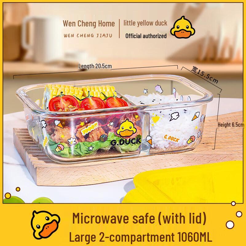 Glass Lunch Container with Lid and Soup Bowl