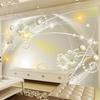 Carta da Parati Fotografica 3d Stile Europeo Moda Fiore Gioielli Murale Soggiorno Pareti di Fondo Murales Decor