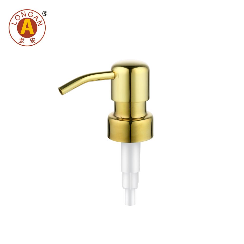 Fast Delivery Shampoo Pump 28/410 Matte Gold Stainless Steel Hand Lotion Pump Head Black of Soap Dispenser at Good Price
