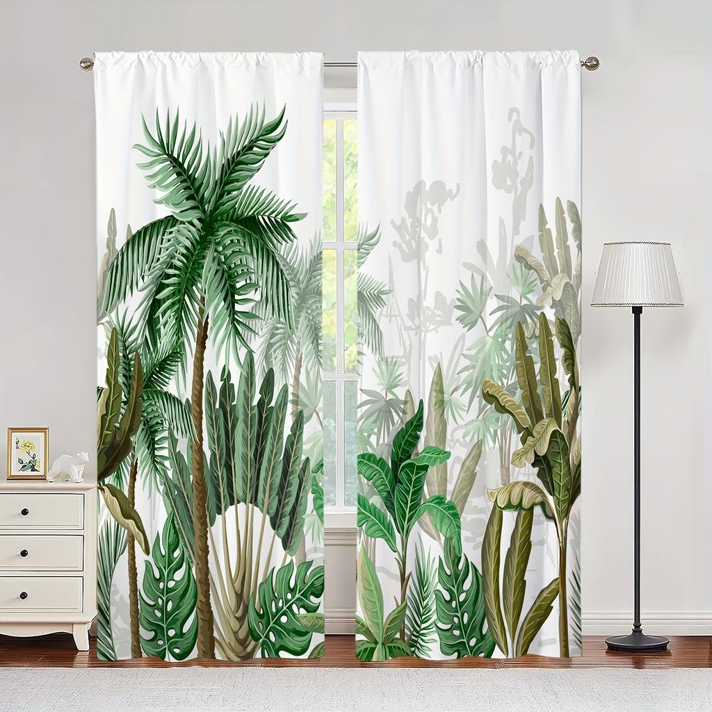 2 st Gardiner För Eid Ramadan Stångficka Gardin För Restauranger Offentliga Platser Vardagsrum Sovrum Kontor Arbetsrum Draperi