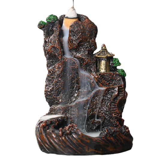 Puntos Home Resin Mountains Rivers Incense Burners Holder Censer Aromatherapy Decor