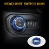 For 18-25 Jeep Gladiator JT/JL Blue Alloy Headlight Switch Knob Cover Ring Trim