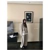 Women's Hooded Sweatshirt Wide Leg Pants Sports Suit Loose Fit